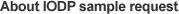 About IODP sample request
